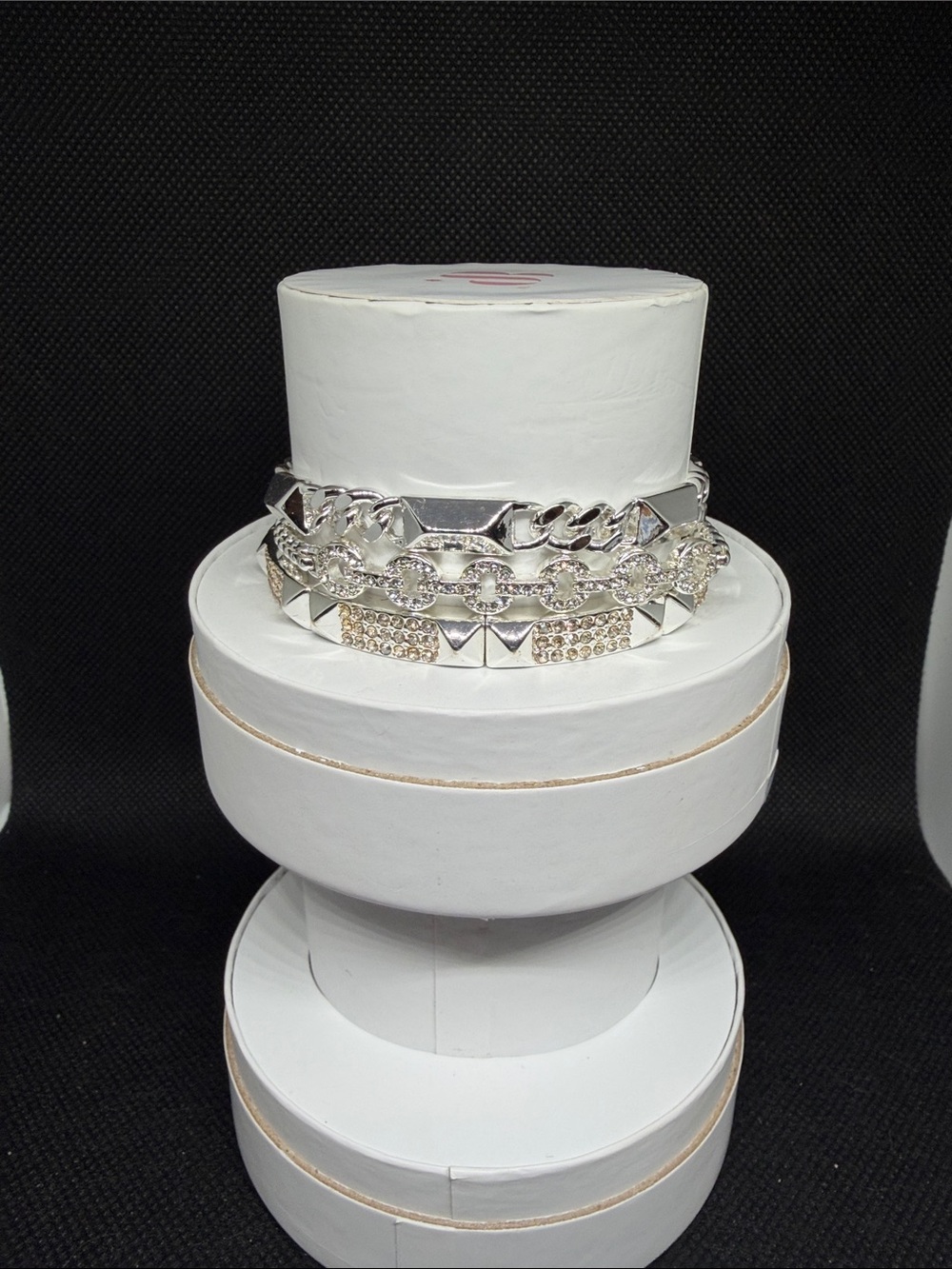 Silver and Smokey Topaz Spring Stack Layered Bracelets